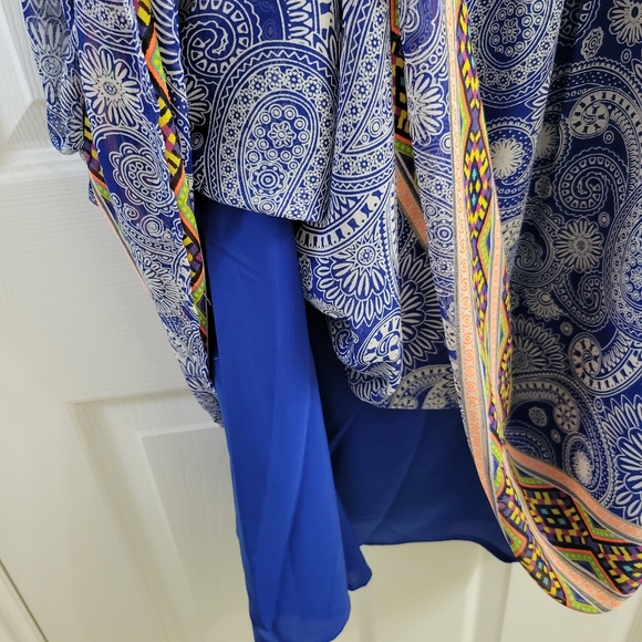 Blue, white and yellow sun dress - Picture 5 of 8